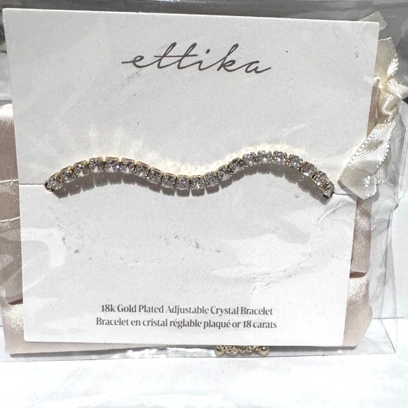 👑 Stunning Ettika 18k Gold Plated Adjustable Crystal Bracelet - Brand New 👑 - Picture 14 of 14